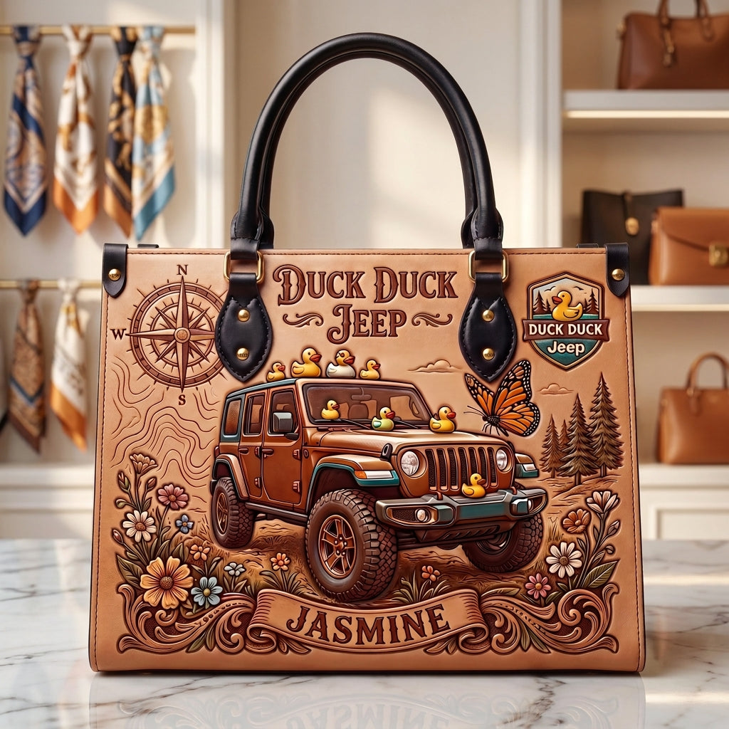 Duck Duck Jeep Personalized Leather Bag + FREE Wallet