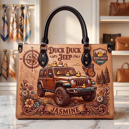 Duck Duck Jeep Personalized Leather Bag + FREE Wallet