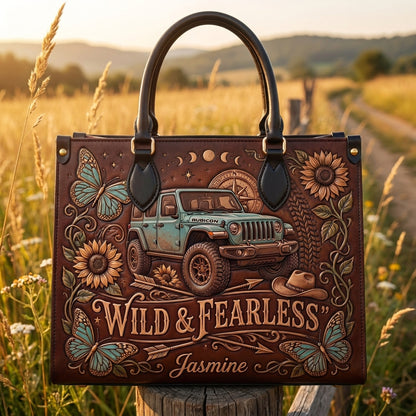 Wild & Fearless Personalized Leather Bag