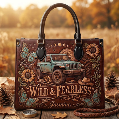 Wild & Fearless Personalized Leather Bag