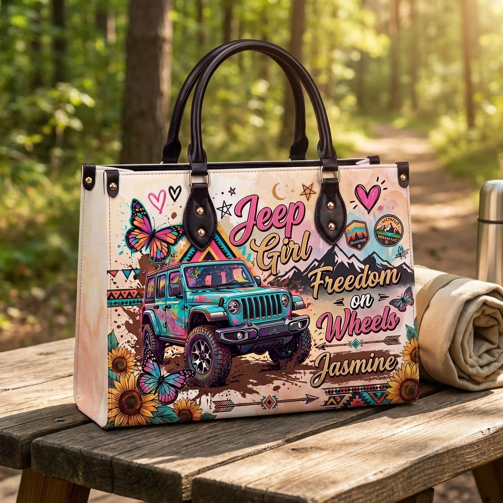 [Free delivery] Freedom On Wheels Personalized Leather Bag + FREE Wallet