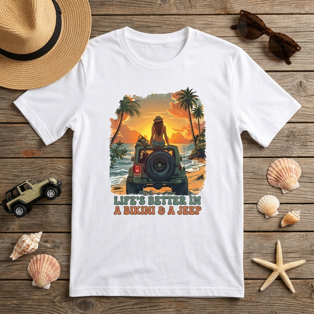 Bikini and Jeep T-Shirt