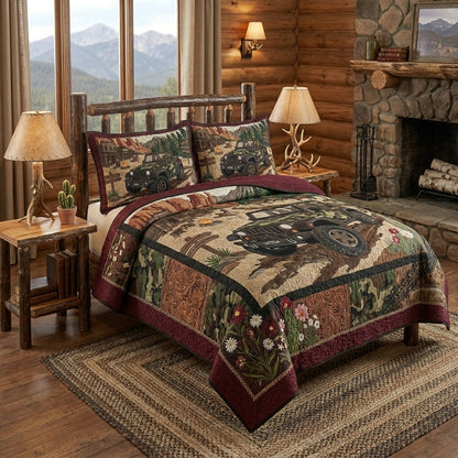 Life Is Better In A Jeep Quilted Bedding Set