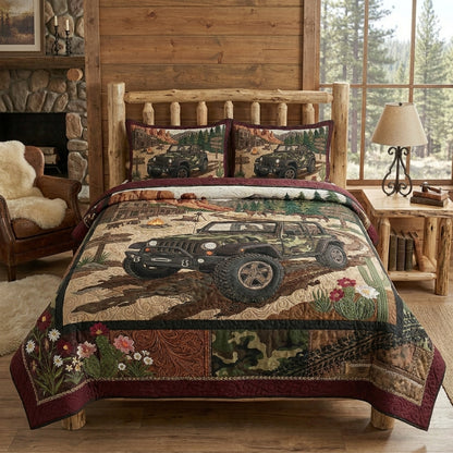 Life Is Better In A Jeep Quilted Bedding Set
