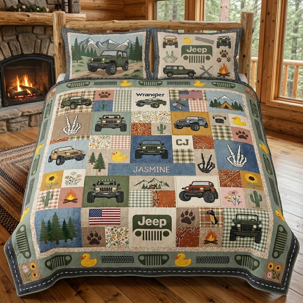 Jeep Collection Personalized Quilted Bedding Set
