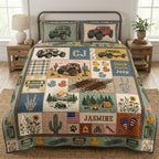 Duck Duck Jeep Personalized Quilted Bedding Set