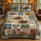 Duck Duck Jeep Personalized Quilted Bedding Set
