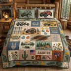 Duck Duck Jeep Personalized Quilted Bedding Set