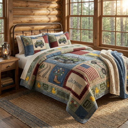Got Duck Personalized Quilted Bedding Set
