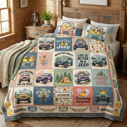 Ducking Awesome Personalized Quilted Bedding Set