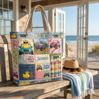 Duck Duck Jeep Personalized Quilted Tote Bag & Free-Motion Embroidery Wallet Set