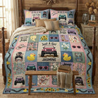 Just A Girl Who Loves Jeep Personalized Quilted Bedding Set