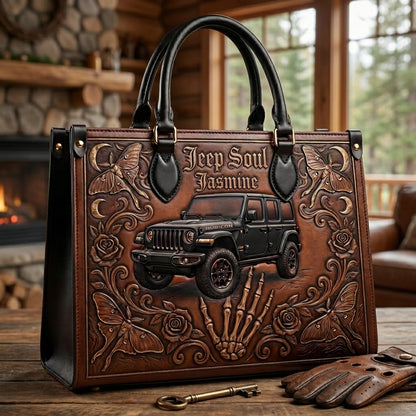 Jeep Soul Personalized Leather Bag + Free Wallet