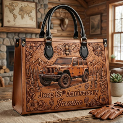 Jeep 85th Anniversary V4 Personalized Leather Bag + Free Wallet