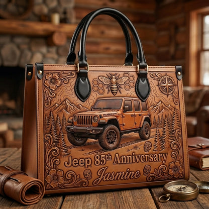 Jeep 85th Anniversary V4 Personalized Leather Bag + Free Wallet