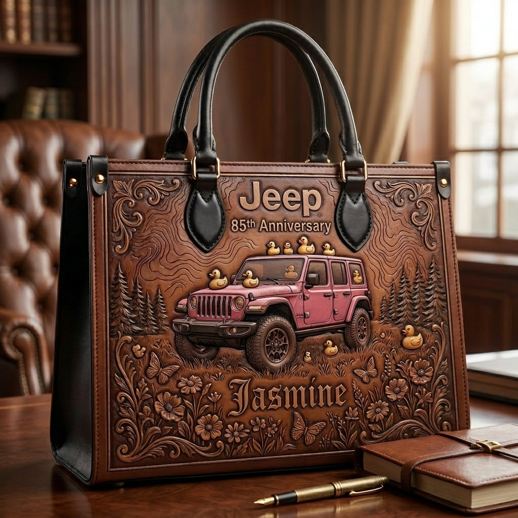 Jeep 85th Anniversary V2 Personalized Leather Bag + Free Wallet
