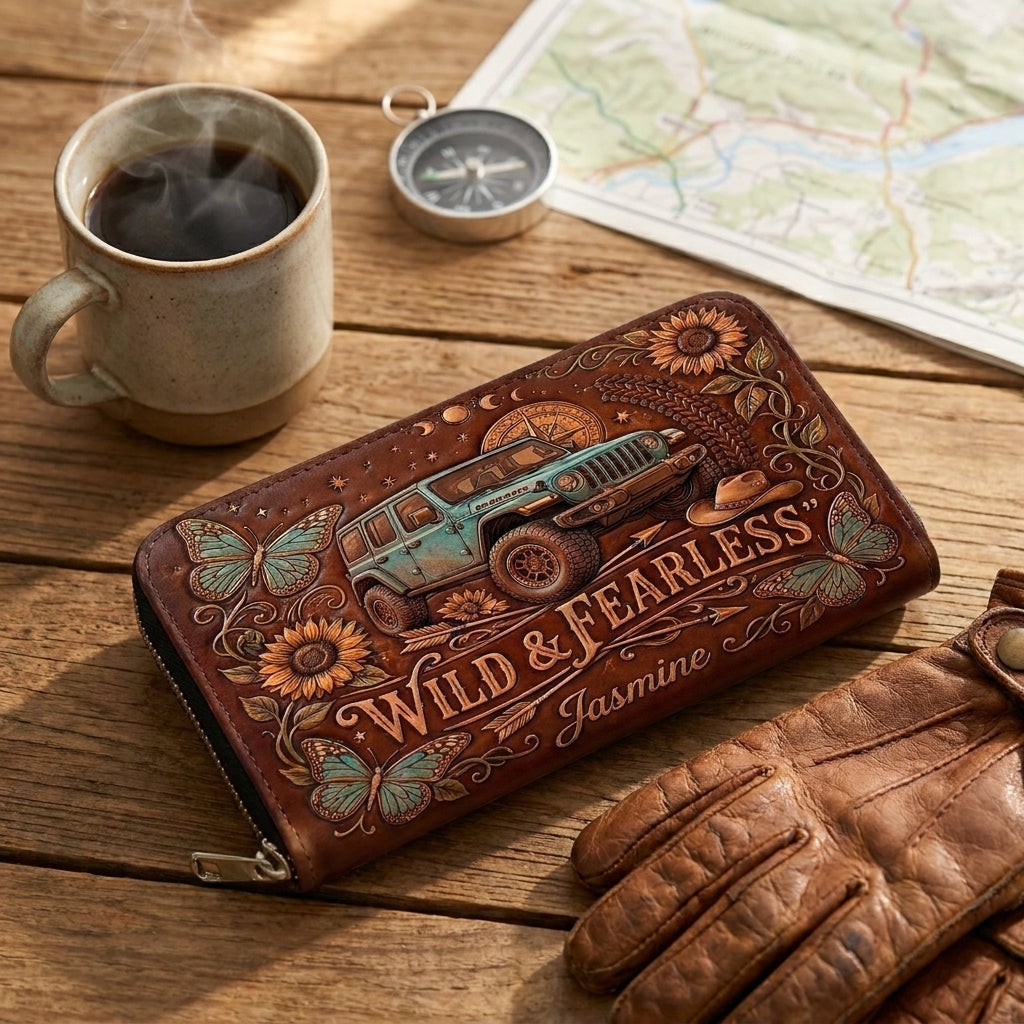 Wild & Fearless Personalized Leather Bag + Free Wallet