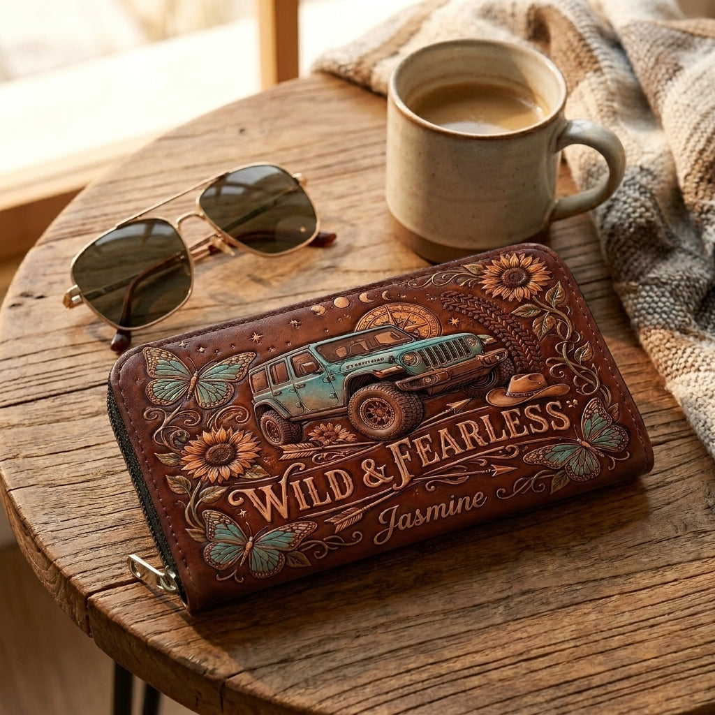 Wild & Fearless Personalized Leather Bag + Free Wallet