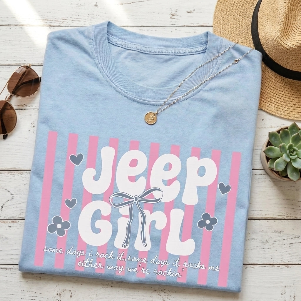 Adorable Jeep Girl T-Shirt