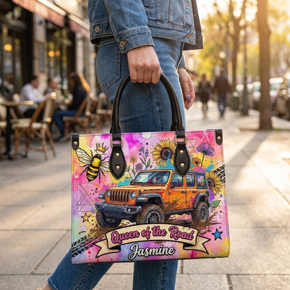 Queen Of The Road Personalized Leather Bag + Free Wallet