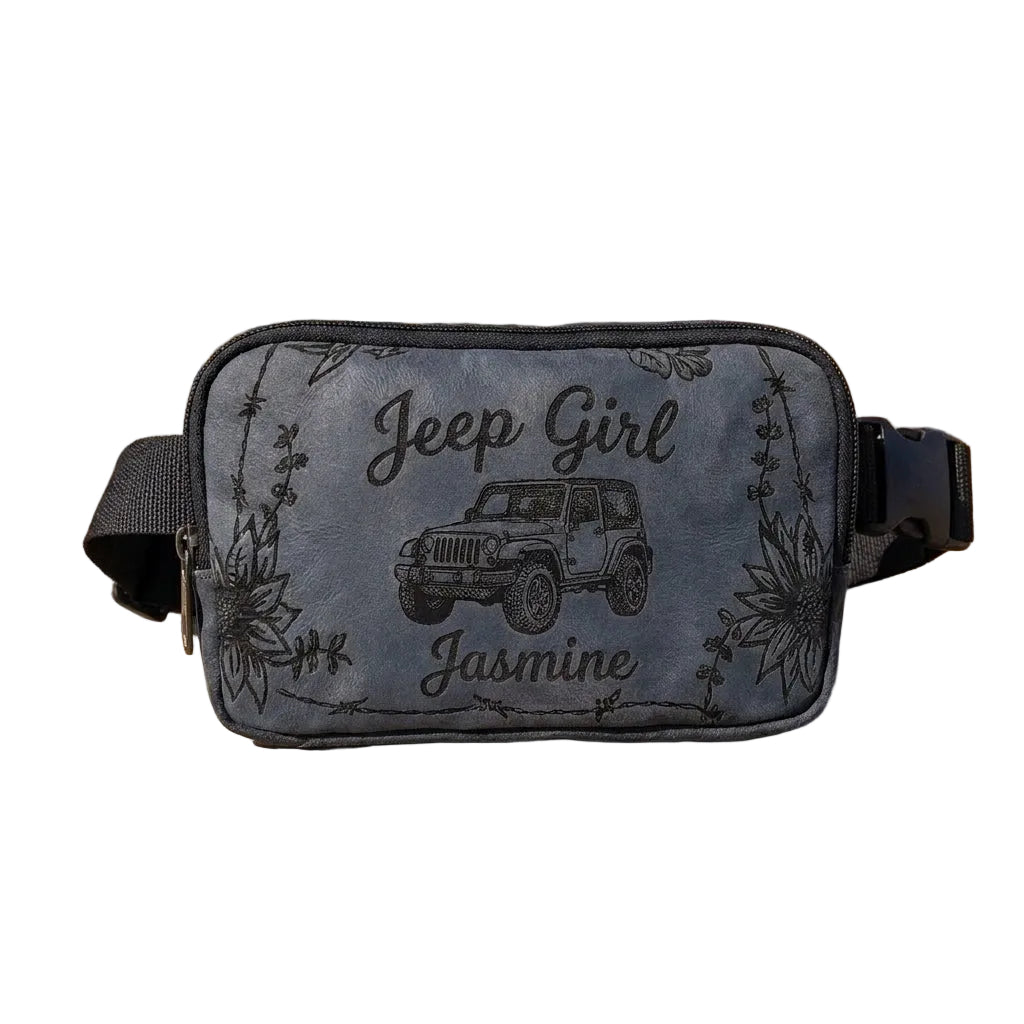 Jeep Girl Wild Flower Personalized Crossbody Belt Bag