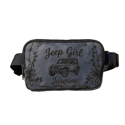 Jeep Girl Wild Flower Personalized Crossbody Belt Bag