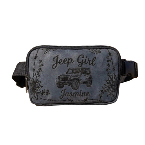 Jeep Girl Wild Flower Personalized Crossbody Belt Bag