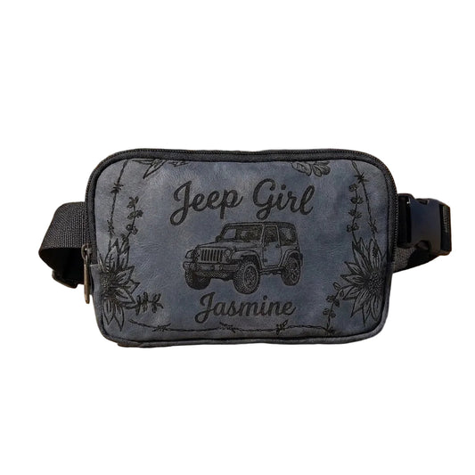 Jeep Girl Wild Flower Personalized Crossbody Belt Bag