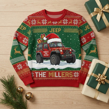 Santa Tiny Helper Personalized Ugly Sweatshirt