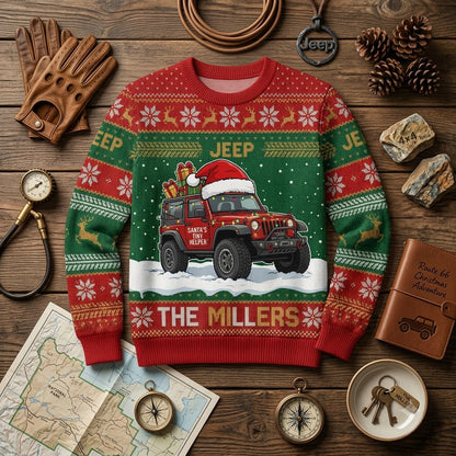 Santa Tiny Helper Personalized Ugly Sweatshirt