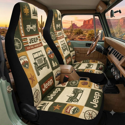 Vintage Americana Jeep Car Seat Covers