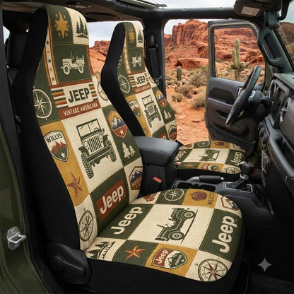 Vintage Americana Jeep Car Seat Covers