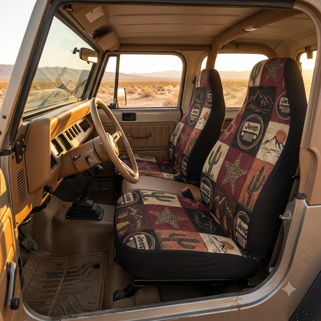 Western Desert Jeep Car Seat Covers