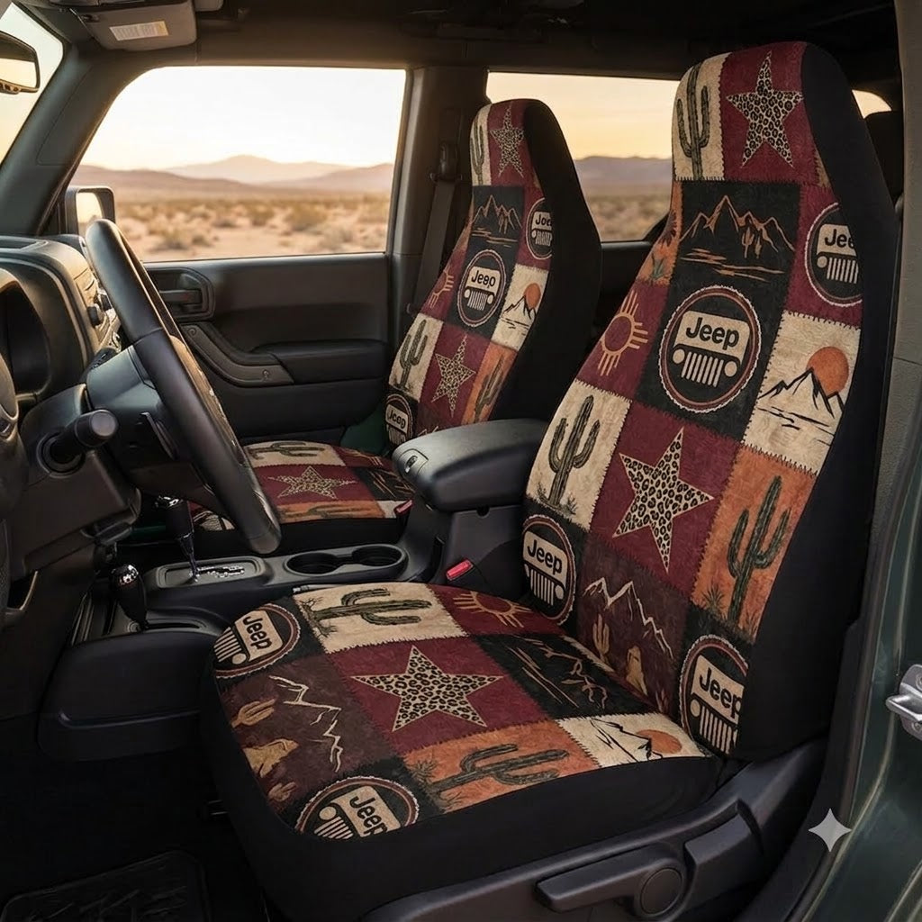 Western Desert Jeep Car Seat Covers
