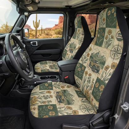 Vintage Floral Jeep Car Seat Covers