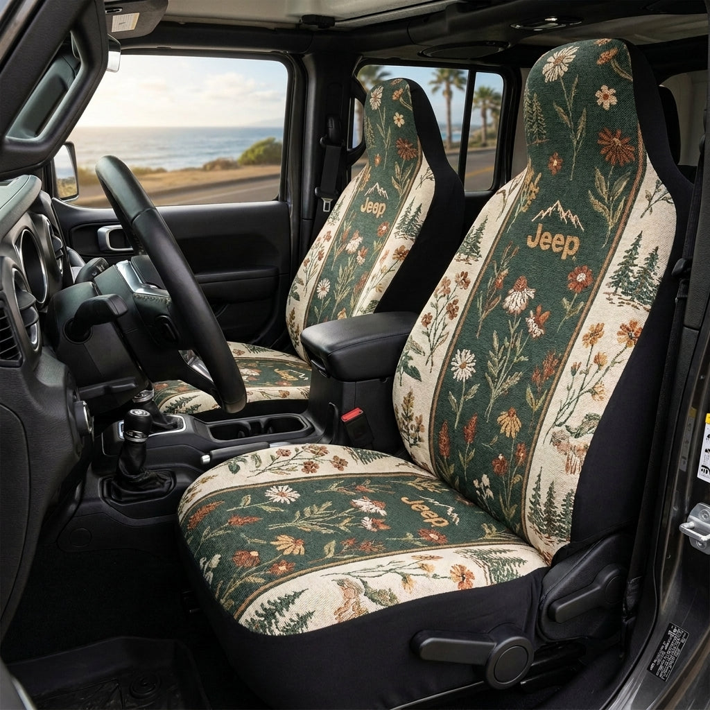 Boho Floral, Daisy & Mountain Adventure Car Seat Covers