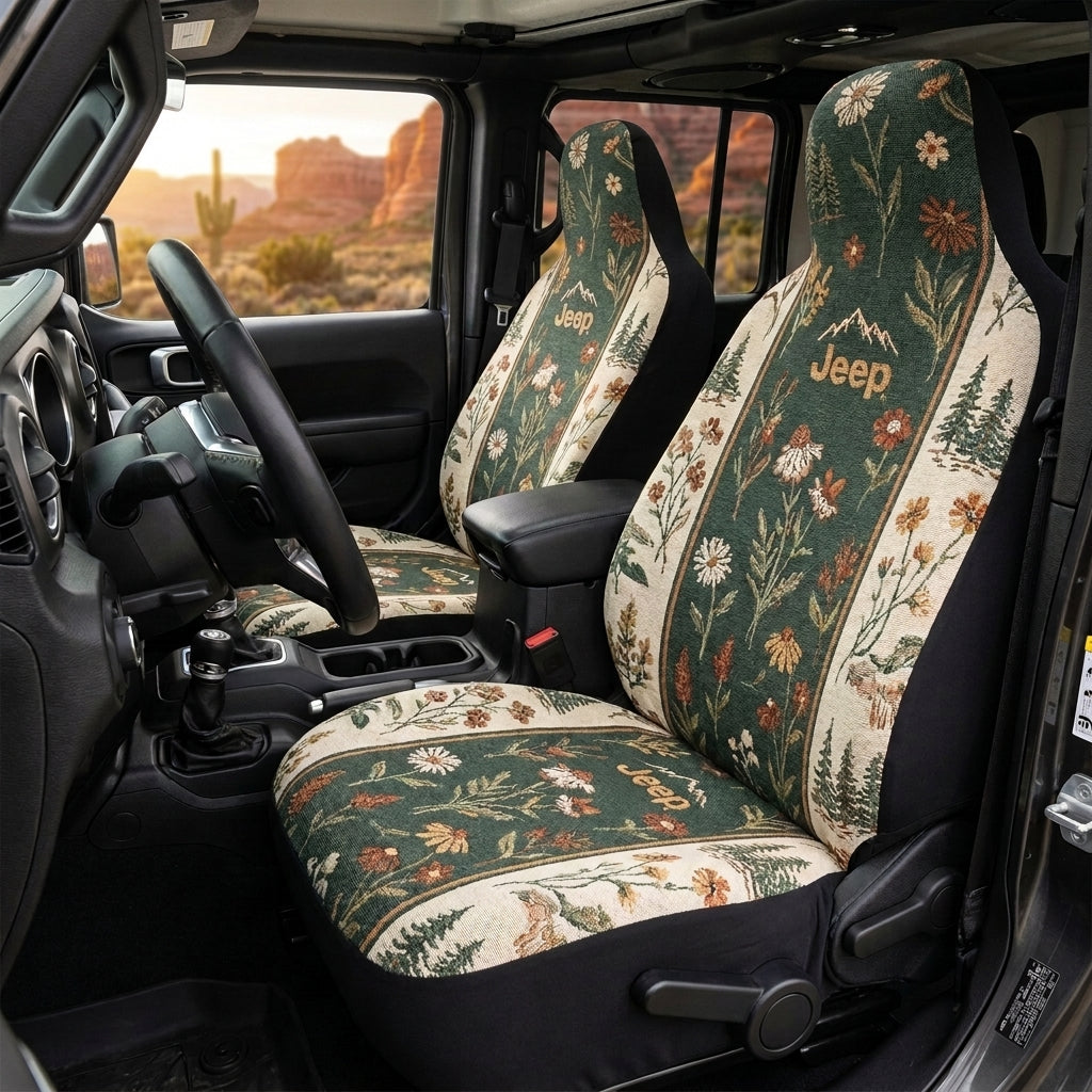 Boho Floral, Daisy & Mountain Adventure Car Seat Covers