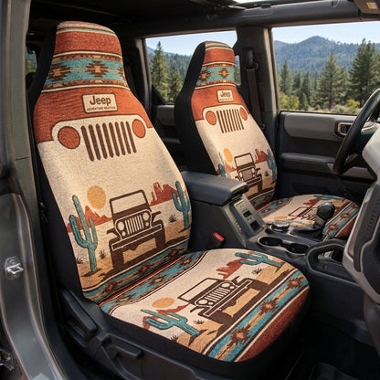 Southwestern Jeep, Cactus & Desert Adventure Car Seat Covers