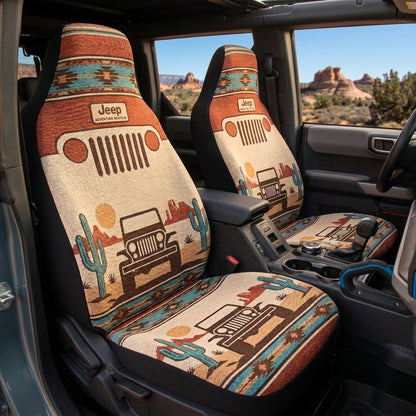 Southwestern Jeep, Cactus & Desert Adventure Car Seat Covers