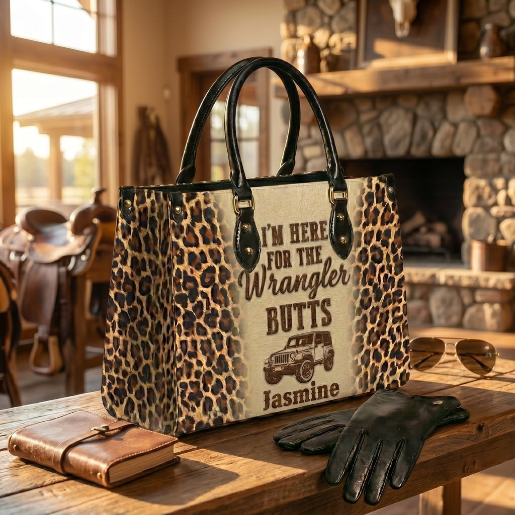 Wrangler Leopard Personalized Leather Bag