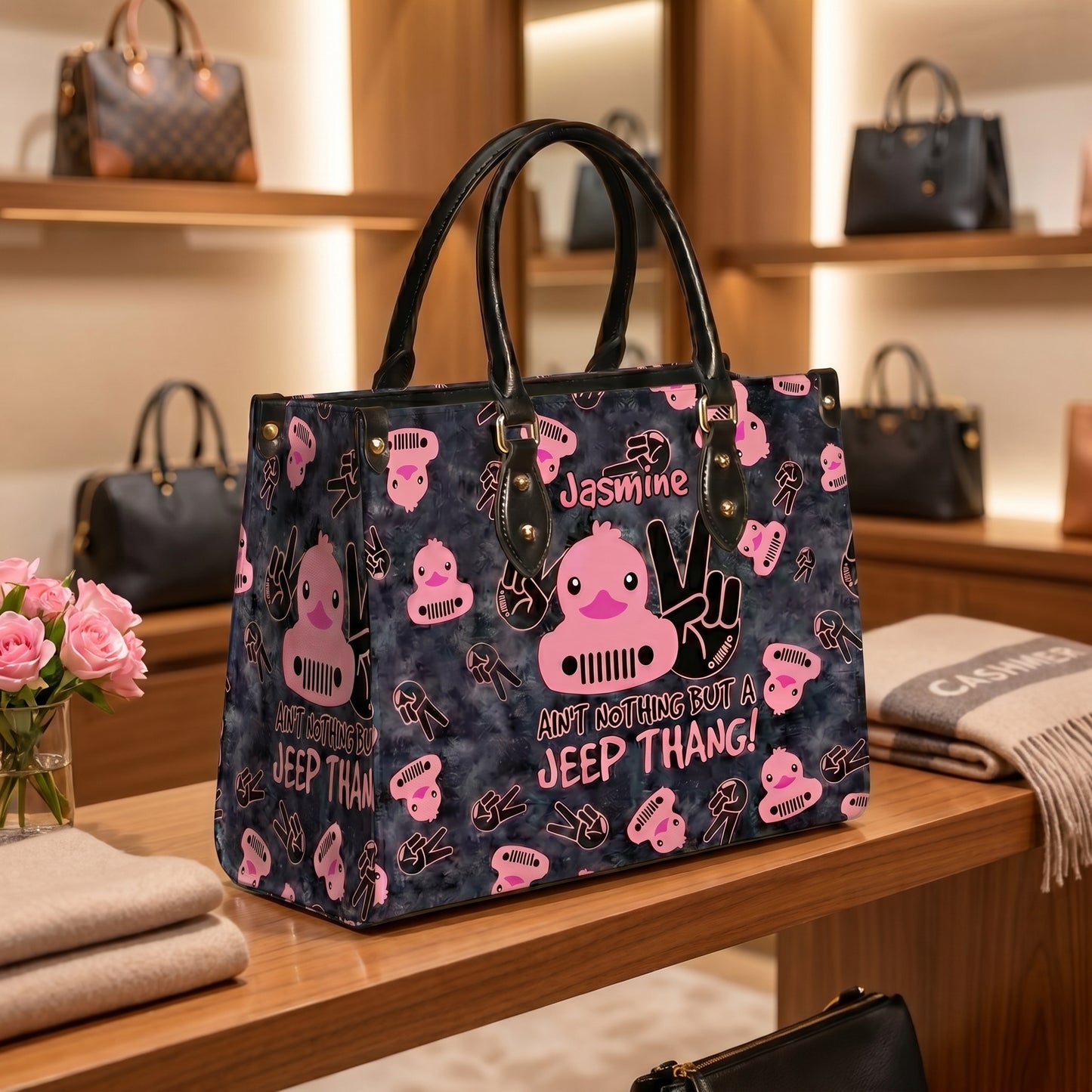 [Free delivery] Jeep Thang Personalized Leather Bag