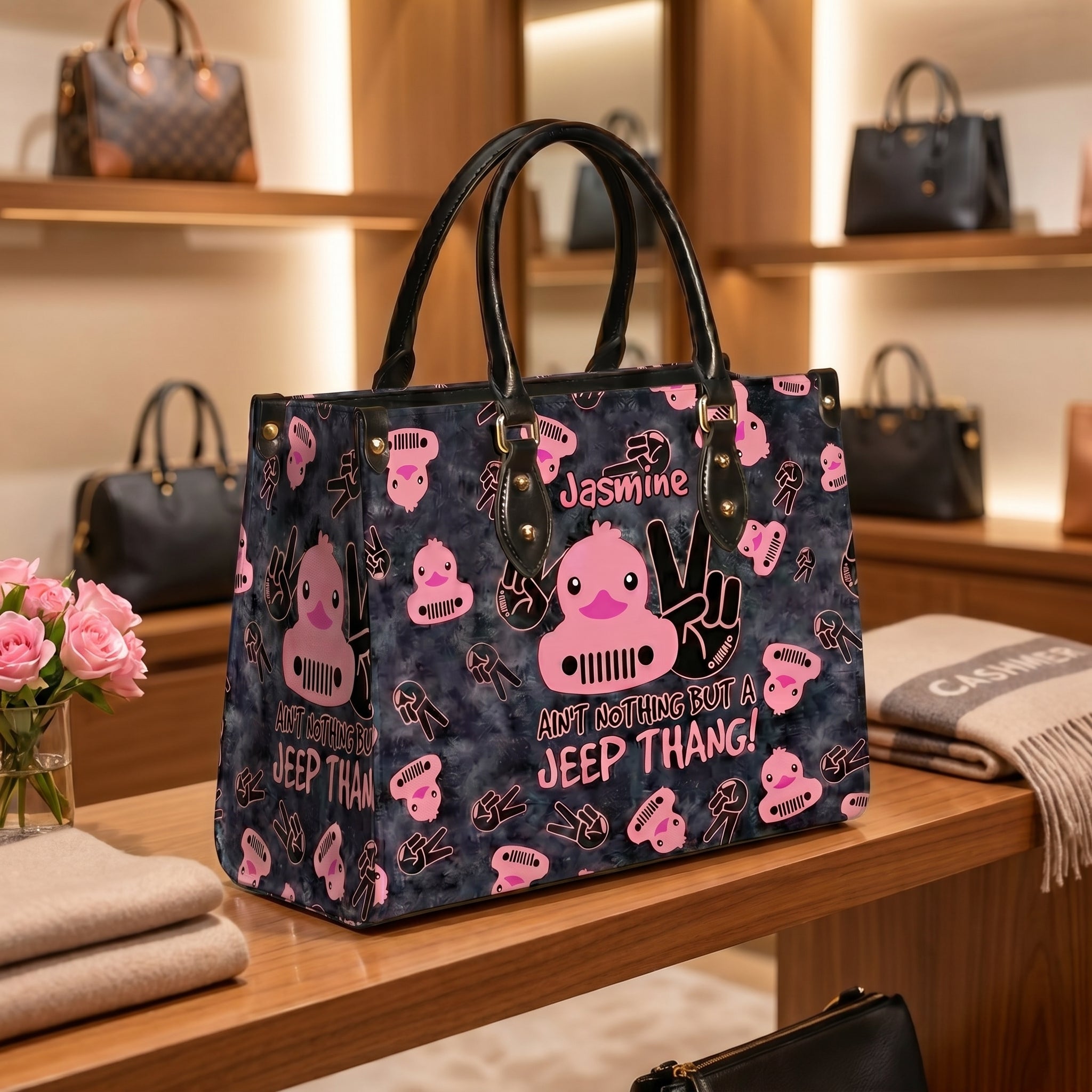 [Free delivery] Jeep Thang Personalized Leather Bag