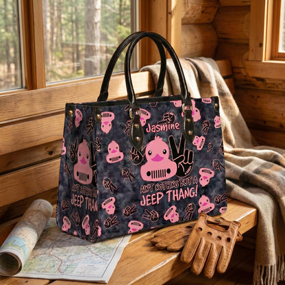 [Free delivery] Jeep Thang Personalized Leather Bag
