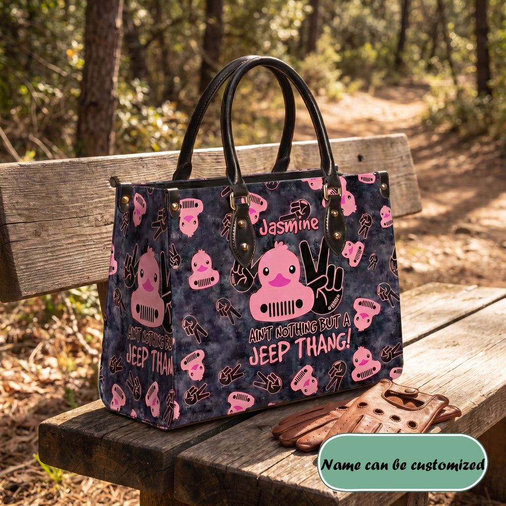 [Free delivery] Jeep Thang Personalized Leather Bag