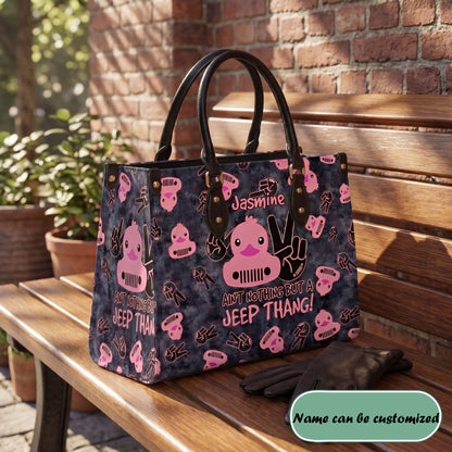 [Free delivery] Jeep Thang Personalized Leather Bag