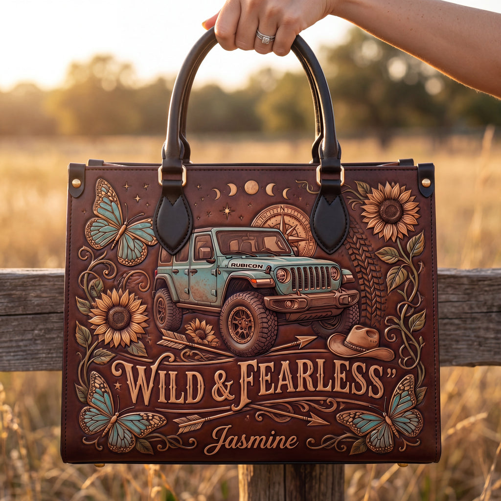 Wild & Fearless Personalized Leather Bag