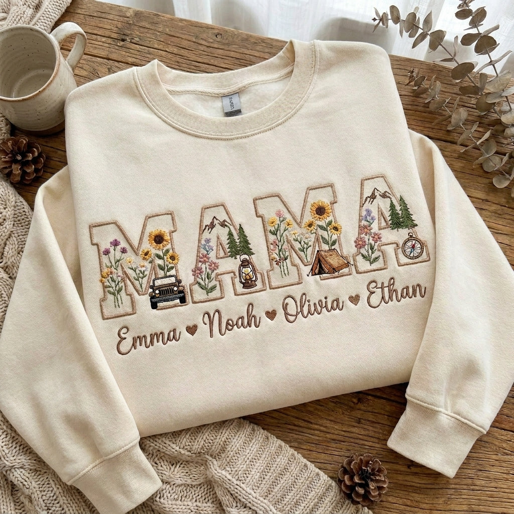 Jeep Mama Embroidered Personalized Sweatshirt