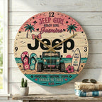 Jeep Vibes Personalized Wooden Clock