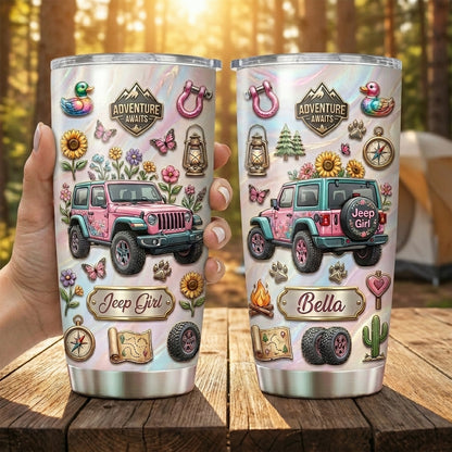 Jeeping Is My Therapy Personalized Tumbler 20oz