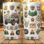 Floral Jeep Personalized 20oz Tumbler